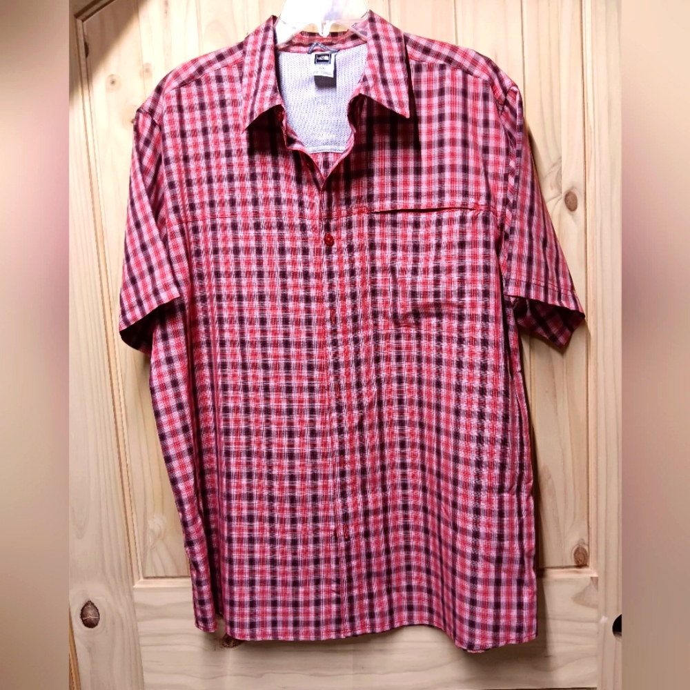 The North Face Red Casual Button Down Shirt Lightweight EUC